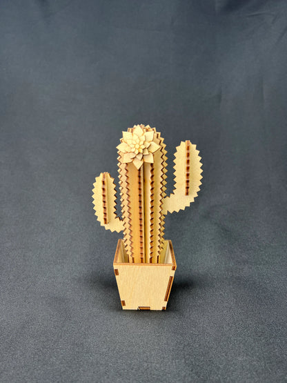 Laser Cut Wooden Cactus | Ruth