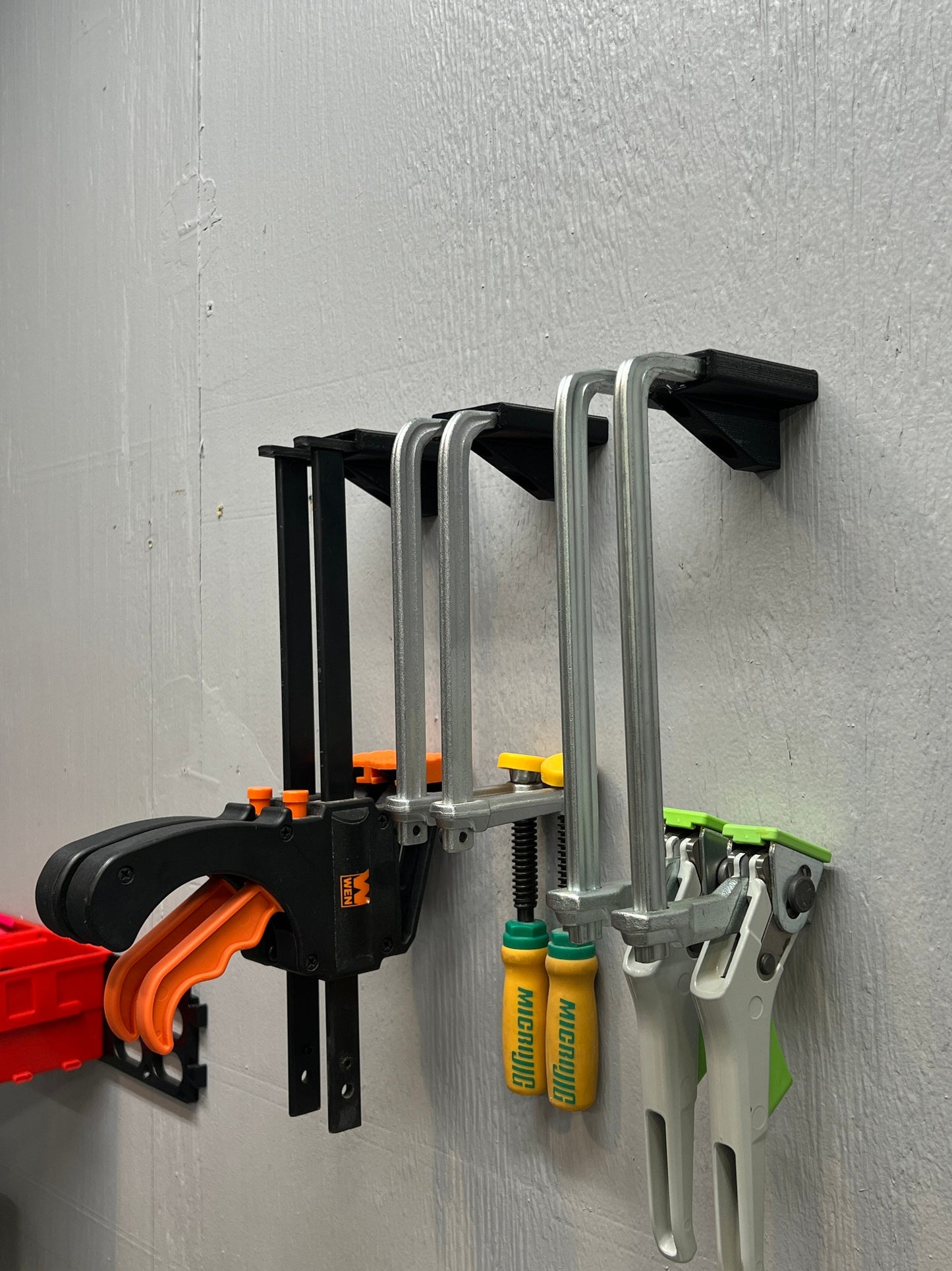 Quickclamp / Mini Clamp Storage Hangers for MicroJig, Festool, Wen | Workbench Clamping System | Tool Storage Organizer