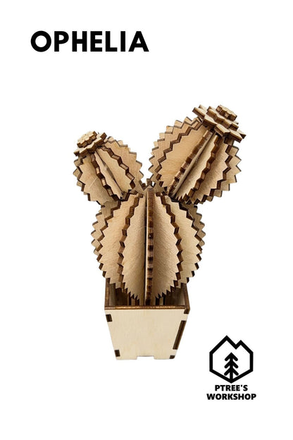 Laser Cut Wooden Cactus DIY Kit | Ophelia