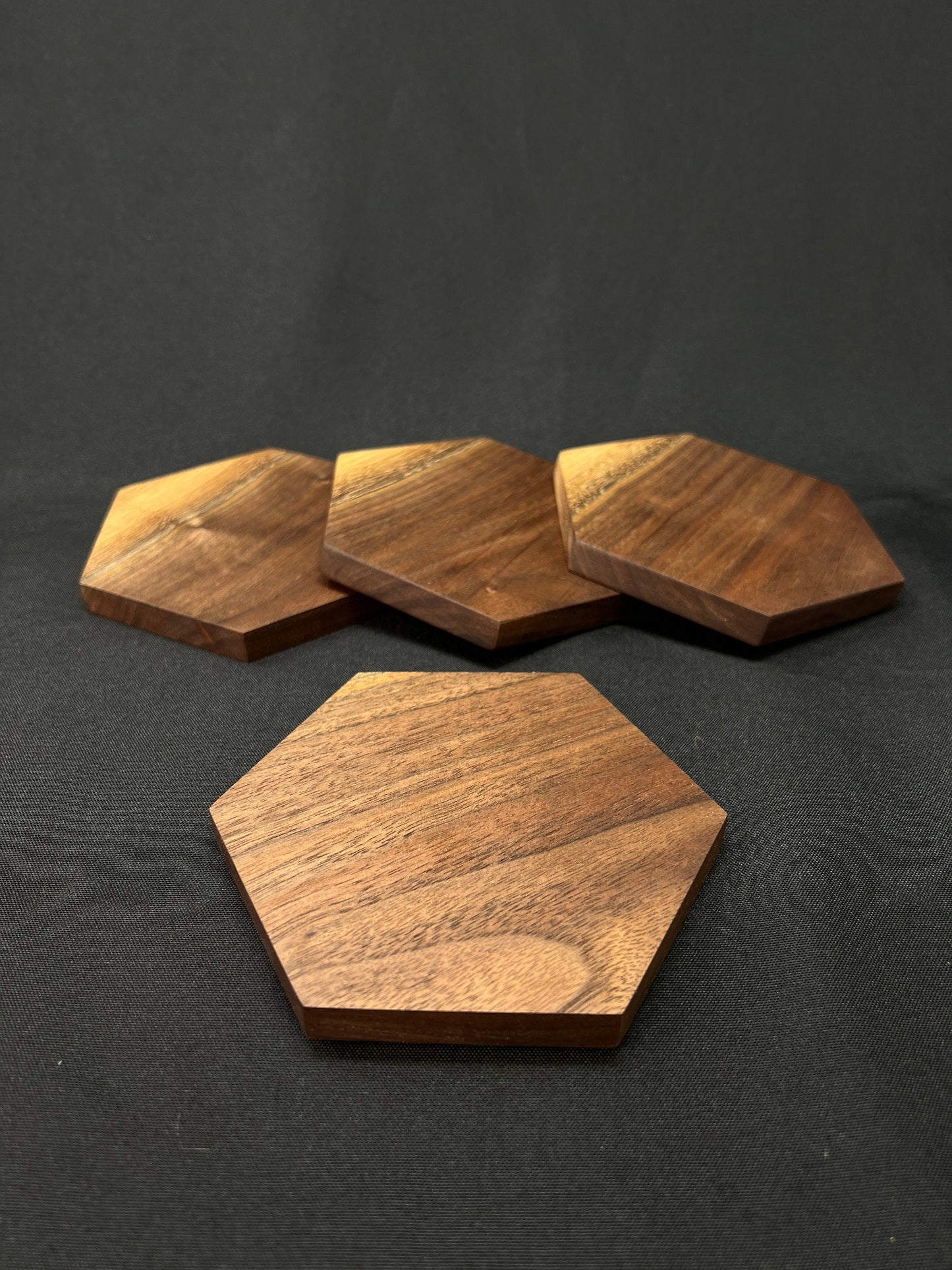 Walnut Hexagon Coaster | Handmade