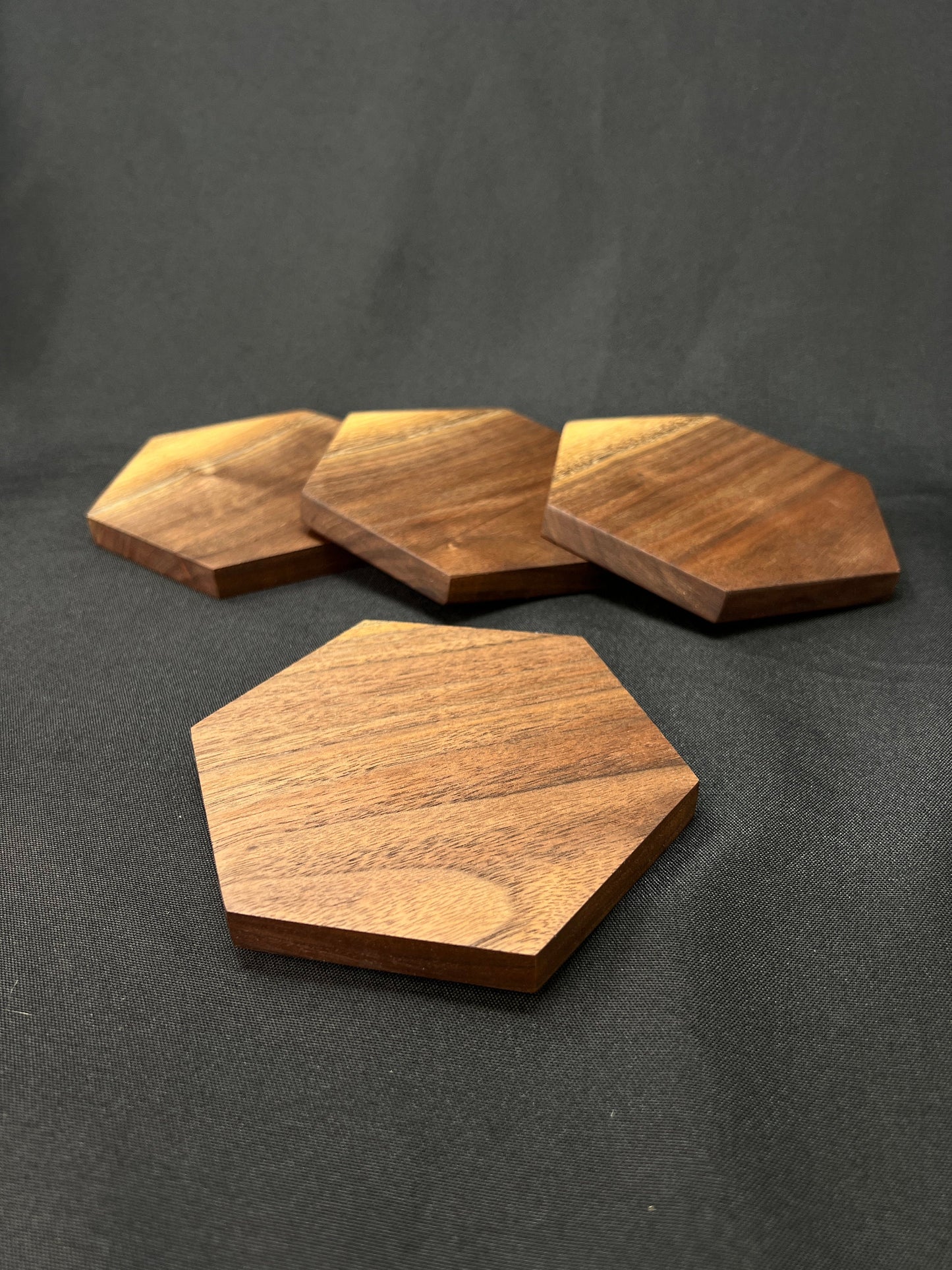 Walnut Hexagon Coaster | Handmade