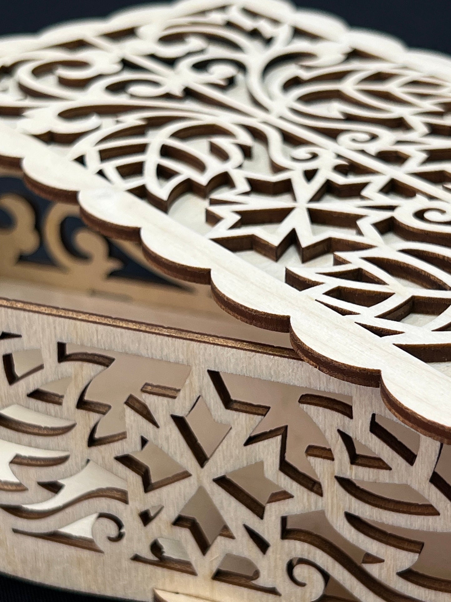 Ornate Laser Cut Wooden Box | Jewelry | Keepsake