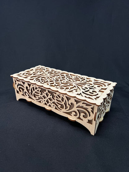 Ornate Laser Cut Wooden Box | Jewelry | Keepsake